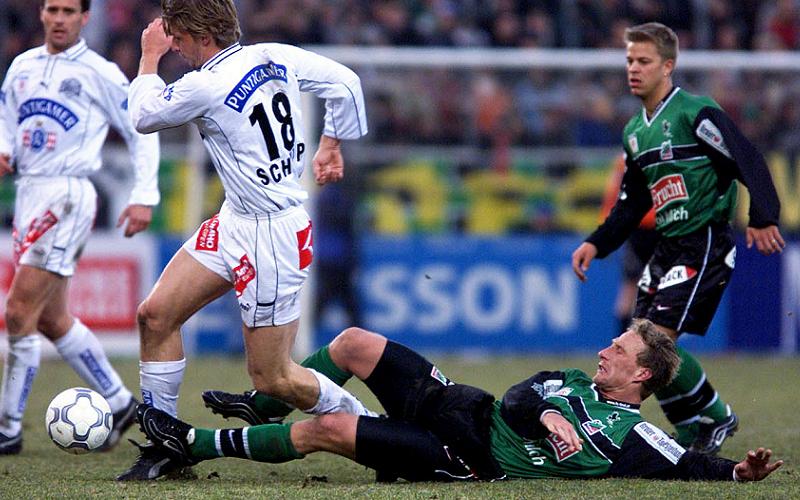 Stephan Marasek wie man ihn am Platz kannte: immer vollster Einsatz