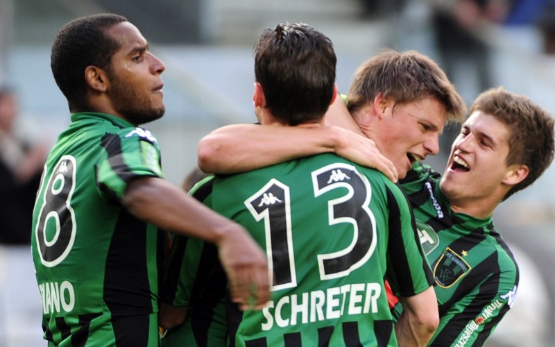Durften vier Treffer bejubeln: Fabiano, Schreter, Löffler und Perstaller