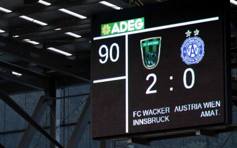 Mit 2:0 gewann Innsbruck gegen die Wiener Austria