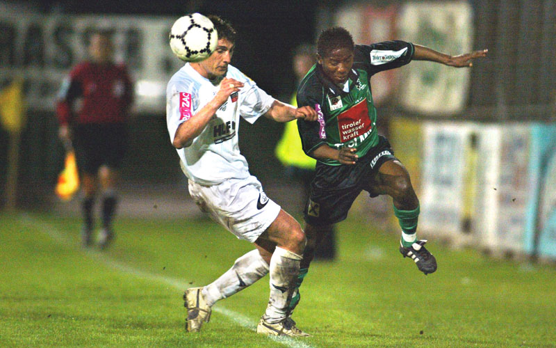 Ousseni Zongo hier bei einem Sturmlauf gegen den DVS Leoben