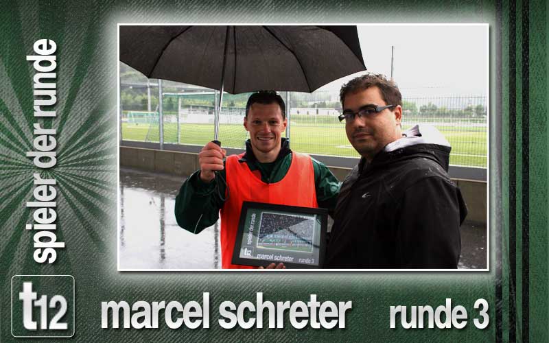 Übergabe der Auszeichung für den Spieler der Runde 3