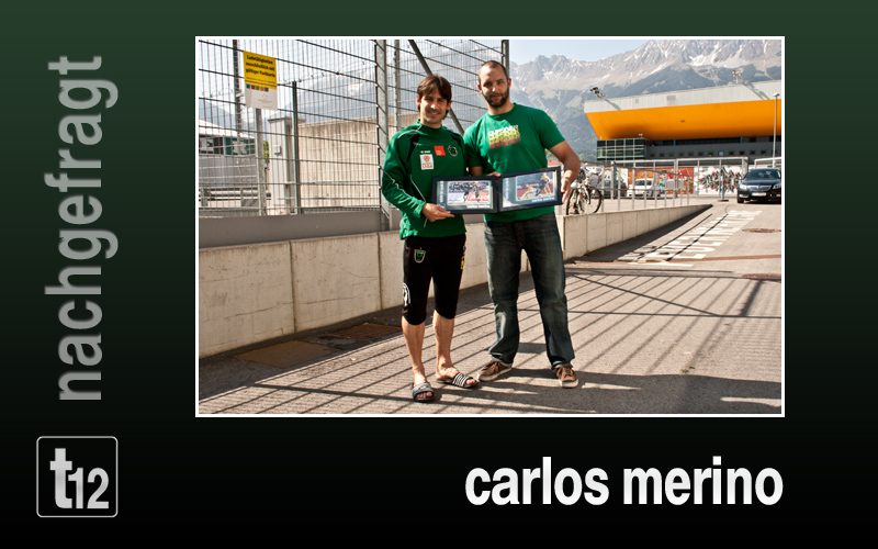 Carlos Merino bei Übergabe der Trophäen