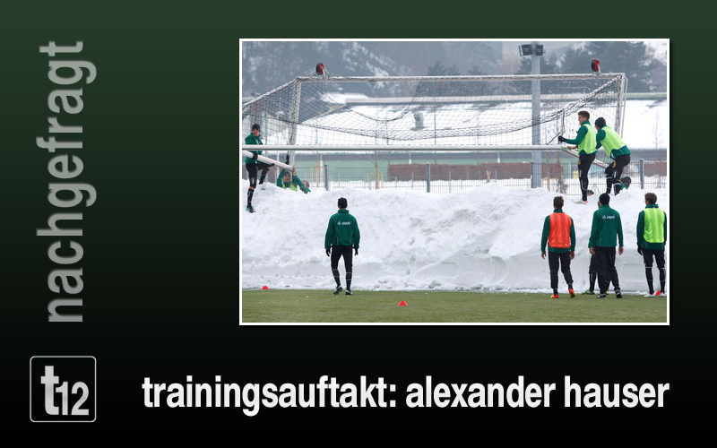 Alexander Hauser und die Mannschaft waren von Schneemauern umgeben