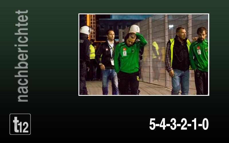 Nach dem Spiel stellten sich die Kapitäne den Fans